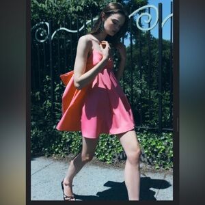 Zara taffeta bow dress